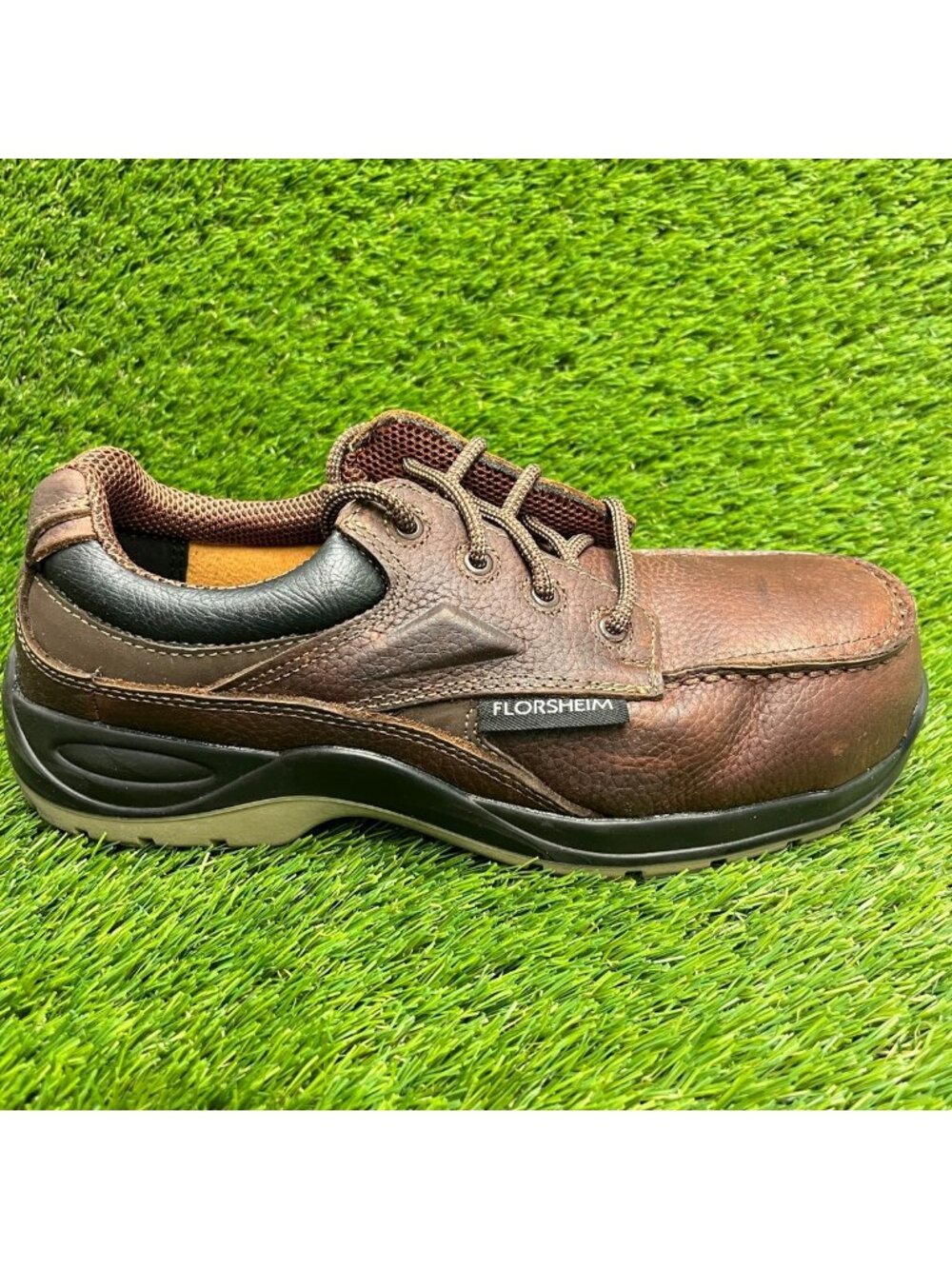 Florsheim Rambler Creek Mens Size 7 3E Brown Composite Toe Safety Work Shoes
